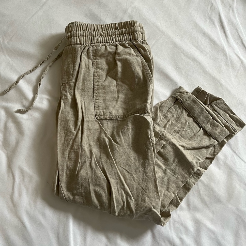 Kaki linen pants size XS💕